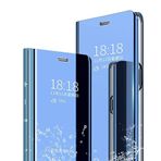 Jacyren Kılıf Samsung A41 Deri Kılıf, Cep Telefonu Kılıfı Ayna Koruyucu Kılıf Flip Çanta Case Cover Samsung A11 M11, Stand Özelliği Arka Kapak Tampon Kılıf Samsung A21, Mavi, A41