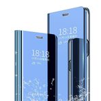 Jacyren Kılıf Samsung S6 Deri Kılıf, Cep Telefonu Kılıfı Ayna Koruyucu Kılıf Flip Çanta Case Cover Samsung S6 Edge, Stand Özelliği Arka Kapak Tampon Kılıf Samsung S6 Edge+ (S6, Mavi)