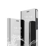 Jacyren Samsung S6 Deri Kılıf, Cep Telefonu Kılıfı Ayna Koruyucu Kılıf Flip Çanta Case Cover Samsung S6 Edge, Stand Özelliği Arka Kapak Tampon Kılıf Samsung S6 Edge Plus (S6 Edge Plus, Gümüş)