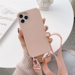 Jacyren sıvı silikon cep telefonu zincir kılıfı iPhone 13 Pro Max, ayarlanabilir kolye silikon cep telefonu kılıfı bant kordonlu omuz koruyucu kılıf kapak iPhone 13 Pro Max