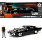 Jada 1/24 Fast & Furious 1970 Dodge Charger Dom Figürü ile Birlikte - Çok Renkli