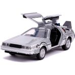 Jada, 253252003, Geleceğe Dönüş 2 Zaman Makinası Oyuncak Araba , Ayrıntılı İç Mekan, 1:32 ölçek, Açılabilir Kapılar, Lisanslı, Back To The Future 2 Time Machine Car