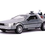 Jada, 253255021, Geleceğe Dönüş Zaman Makinesi, Die-cast( Metal ), Işıklı, 1:24 ölçek, Time Machine Back to the Future 2 Series