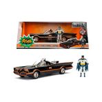 Jada, 9398259314R00, Batman 1966 Classic Batmobile Model Aracı, Serbest Tekerlek, Die-Cast (Metal), Açılabilen Parçalar (Kapı), 22 Cm, 1:24