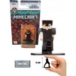 Jada Nano Metalfics Minecraft Metal Döküm Die - Cast Mini Figür - Alex In Netherite Armor - 4 cm - Renkli