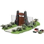 Jada Nano Scene (17 X Cm) - Park Gate Ile Oyun Arka Planı, 2 Metal Araba (Jeep Ford Explorer) Dinozor Dekorasyonu, 6 Yaşından Büyük Hayranlar Çocukla