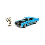 Jada Oyuncak Looney Tunes Roadrunner Plymouth 1970 1:24 Ölçek Araba ve Figür 7 Cm