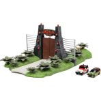 Jada Scene (17 X Cm) - Gate Ile Oyun Arka Planı, 2 Metal Araba (Jeep Explorer) Dinozor Dekorasyonu, 6 Yaşından Büyük Hayranlar Çocuklar