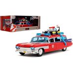 Jada Toys Transformers X Ghostbusters ECTO-1 Die-Cast Metal Model Araba, 1:24 Ölçek, Kırmızı-Beyaz