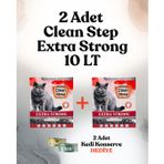 Jadawa Clean Step Extra Strong Ekstra Aktif Karbonlu Topaklanan 2x10 lt Kokusuz Doğal Kedi Kumu