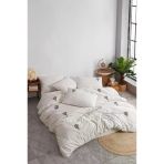 Jade 6 Parça %100 Pamuk Çift Kişilik Nevresim Takımı Gri