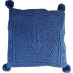 Jade Designys Punch Yastık - 40 x 40 cm - Beyaz - Lacivert - Mavi