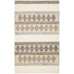 JADE JD 01 GREY Naturel Kazak Örgü Desenli El Dokuma Örgü Halı, Gri, 130 x 190