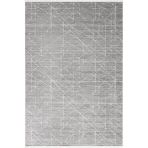 Jade Jd008g Gri Halı Modern Geometrik Desenli Triko Akrilik Pamuk Tabanlı Kaymaz Salon Halısı 120 X 180 Grı