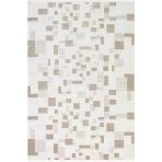 Jade Jd011b Beyaz Halı Modern Geometrik Desenli Triko Akrilik?Pamuk Tabanlı Kaymaz Salon Halısı 80 X 300 Beyaz