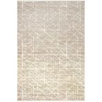 Jade Jd012b Bej Halı Modern Geometrik Desenli Triko Akrilik Pamuk Tabanlı Kaymaz Salon Halısı 120 X 180 Bej