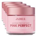 Jadell Pembe Kil Maskesi ve Siyah Nokta Karşıtı, Arındırıcı, Gözenek Sıkılaştırıcı Cilt Bakım Maskesi, 100ml (4 paketi)