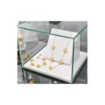 Jadem Gold Moda Minimalist 316 L Paslanmaz Çelik Titanyum Beş Yapraklı Çiçek Takı Seti