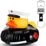 Jadive Polis hediye seti, polis, banyo ördeği, polis, şişe açacağı, anahtarlık, polis, lastik ördek, baba, anne, meslektaş, kız arkadaş için eğlenceli hediye