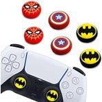 Jaeespon 6 Adet Analog Başparmak Kavrama Çubuğu Kapağı, Kablosuz Kontrolörler Oyun Uzaktan Kumanda Kolu Kapağı, PS5/PS4/Xbox one/360/Nintendo Switch PRO için Fantastik Kaymaz Silikon Sap Koruma Kapağı