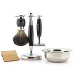 Jag Shaving Lüks Erkek Tıraş Seti, Çift Taraflı Tıraş Bıçağı, Tıraş Fırçası, Tıraş Fırçası, Stand, Kase Ve Deri Tıraş Bıçağı Kılıfından Oluşur