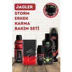 Jagler Storm Erkek Karma Bakım Seti (Parfüm-Deodorant-Rollon-Tıraş Köpüğü-Tıraş Kolonyası), Wax HEDİYELİ!