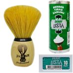 Jaguar 236 Doğal Kıl Tıraş Fırçası, Derby Usta Tıraş Sabunu, 10'lu Derby Usta Jilet, Klasik Tıraş Seti