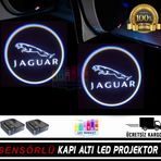 Jaguar Araçlar İçin Pilli Yapıştırmalı Kapı Altı Led Logo