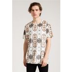 JAHR MARC Aztek Krem Kadife Erkek T-shirt