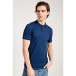 JAHR MARC Erkek Klasik Lacivert Polo Yaka T-Shirt - Sarı