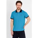 JAHR MARC Lacivert Yakalı Mavi Polo Yaka Erkek T-shirt