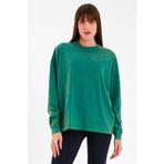 JAHR MARC Oversize Yeşil Uzun Kollu Kadın T-shirt
