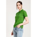 JAHR MARC Yeşil Slim Fit Klasik Düğmeli Polo Yaka Kadın T-shirt