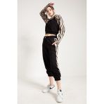 JAHR MARC Zebra Desenli Siyah Kadın Jogger
