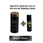 Jaja 50 Gr. Siyah Hair Fiber Saç Tozu,topik + Vexx 100 Ml. Sabitleyici Sprey Set