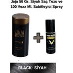 Jaja 50 Gr. Siyah Hair Fiber Saç Tozu,topik + Vexx 100 Ml. Sabitleyici Sprey Set