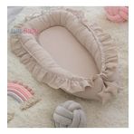 Jaju Baby Açık Kahve Rengi Fırfırlı Elite Babynest