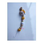 Jaju Baby Amigurumi Sarı Uykucu Ayıcık Emzik Zinciri 22 Cm