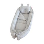 Jaju Baby Babynest Gri Kulaklı Ortopedik Babynest - Konforlu ve Güvenli Bebek Yatağı