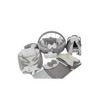 Jaju Baby Babynest Gri Yıldız Tasarım Lüx Oyun Minderi Jaju-babynest 14 Parça Set