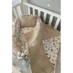 Jaju Baby Babynest Pike Kumaş Ve Müslin Kumaş Tilki Tasarım Ponponlu 3'lü Jaju-babynest Set