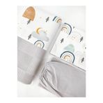 Jaju Baby Bebek Pike Nevresim Takımı Gökkuşağı ve Doğa Temalı 90x190 100x200 120x200 cm Beşik v Yatak Uyumlu