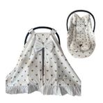 Jaju Baby Gold Poplin Kumaş Puset Örtüsü Çarşafı Ve Puset Minderi 3'lü Set