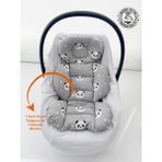 Jaju Baby Gri Panda Desenli Oto Koltuğu Minderi - Puset Minderi 55X35