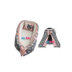 Jaju Baby Gri Yıldızlı Babynest ve Puset Örtüsü Set