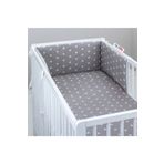 Jaju Baby Gri Zemin Beyaz Yıldız 90x190 Montessori/beşik Kenar Koruma Özel Ölçü