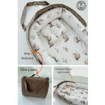 Jaju Baby Jajubaby Tavşan Çantalı Babynest Bebek Çantası Taşınabilir Anne Yanı Yatağı