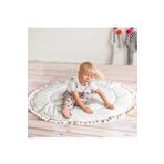 Jaju Baby Krem Püsküllü Oyun Halısı/Oyun Matı Bebek Ve Çocuk Aktivite Halısı