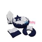 Jaju Baby Lacivert Kaptan Desenli Set Tasarım Lüx Oyun Minderi Babynest
