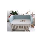 Jaju Baby Mavi 100x200 cm Waffle Pike Kumaş Montessori ve Beşik Koruyucu